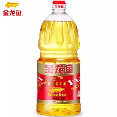 金龙鱼1.8L黄金比例食用植物调和油1:1:1调和油赠品礼品小油