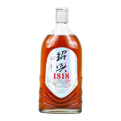 1818三年陈黄酒500ml手工半干型绍兴花雕黄酒包邮