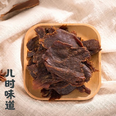 牛八食品 温州特产原味风干牛肉片 150克礼盒批发手撕湖岭牛肉干