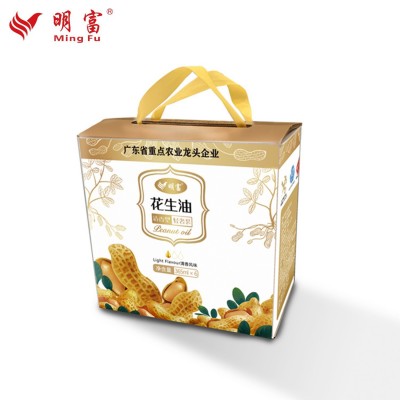 明富花生油 瓶装家用炒菜厨房调味料礼品食用油礼盒装促销