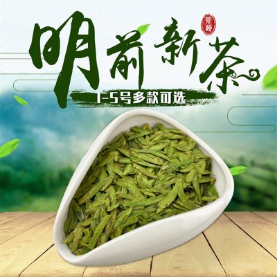 新茶上市原产地明前龙井茶散装绿茶叶杭州地理标志龙井茶1-5